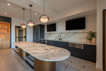 Club room with event kitchen